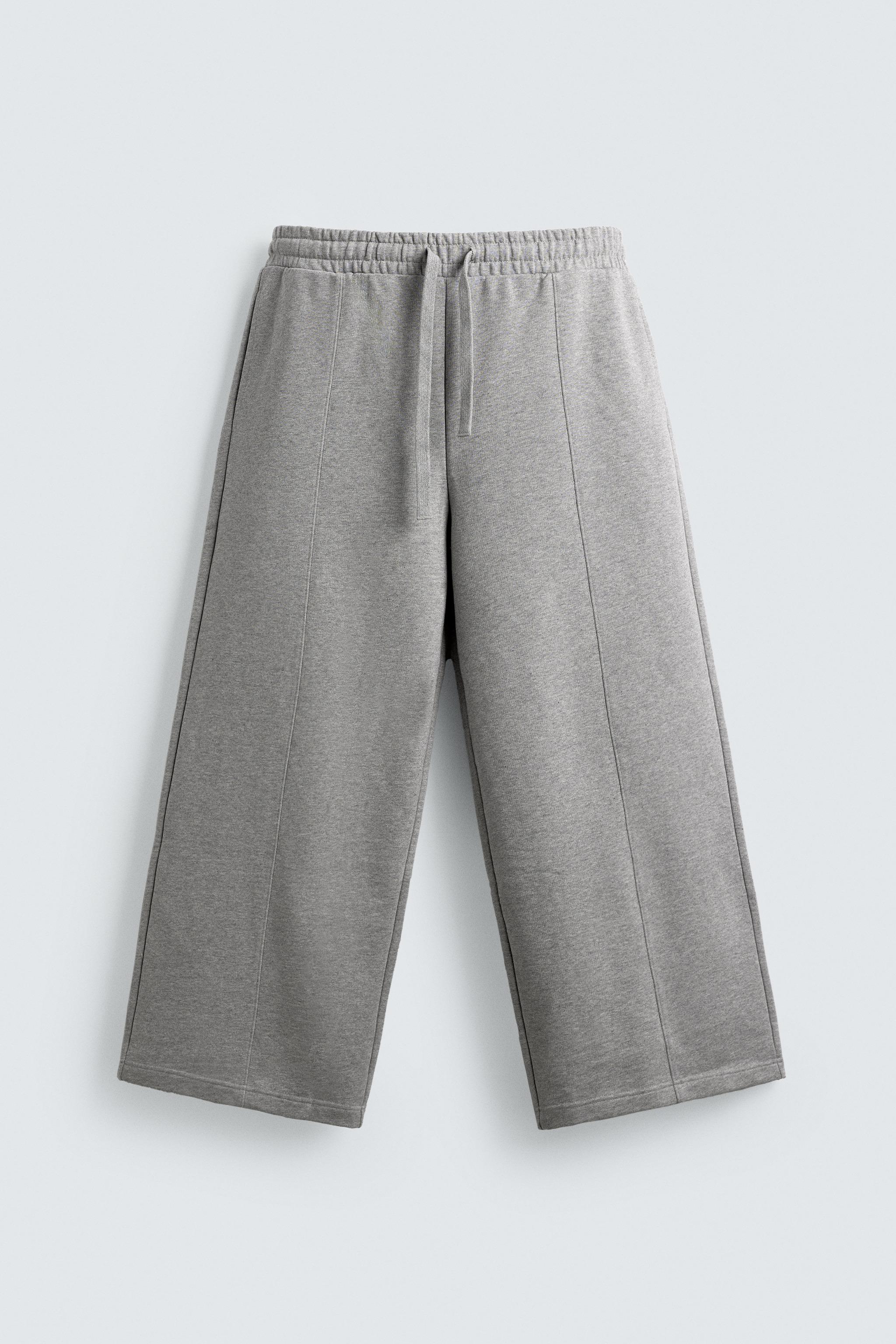 WIDE FIT PANTS WITH SEAMS